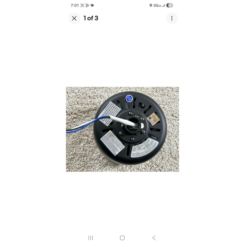 Hampton Bay 54 In MENA Ceiling Fan Motor  Replacement part  new  Open Box.